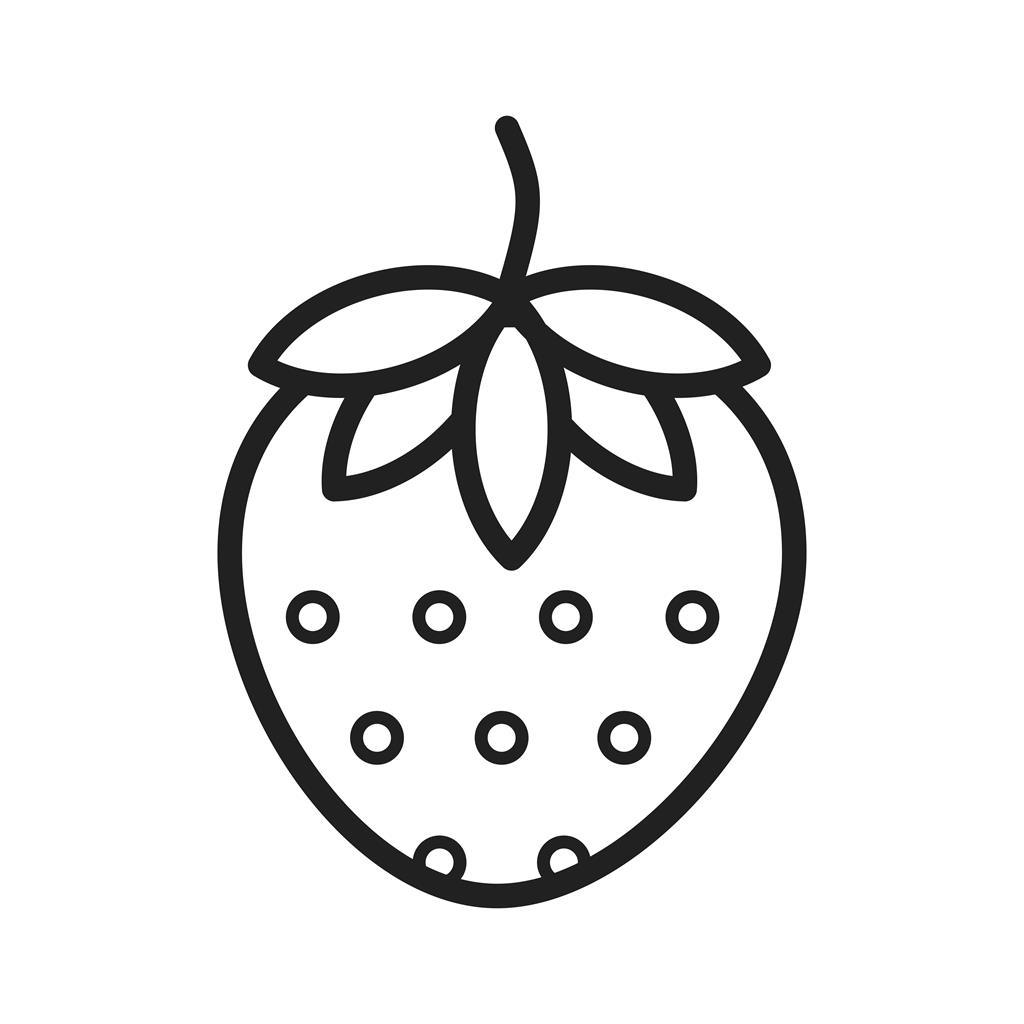 Strawberry Line Icon - IconBunny