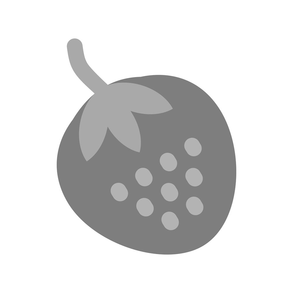 Strawberry Greyscale Icon - IconBunny