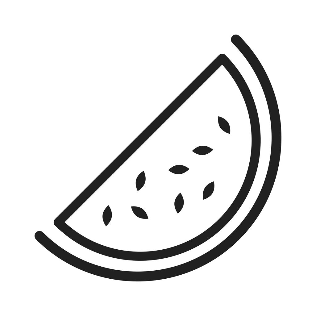 Watermelon slice Line Icon - IconBunny