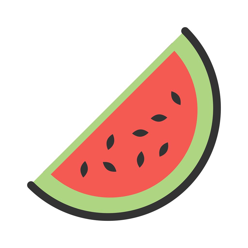 Watermelon slice Line Filled Icon - IconBunny