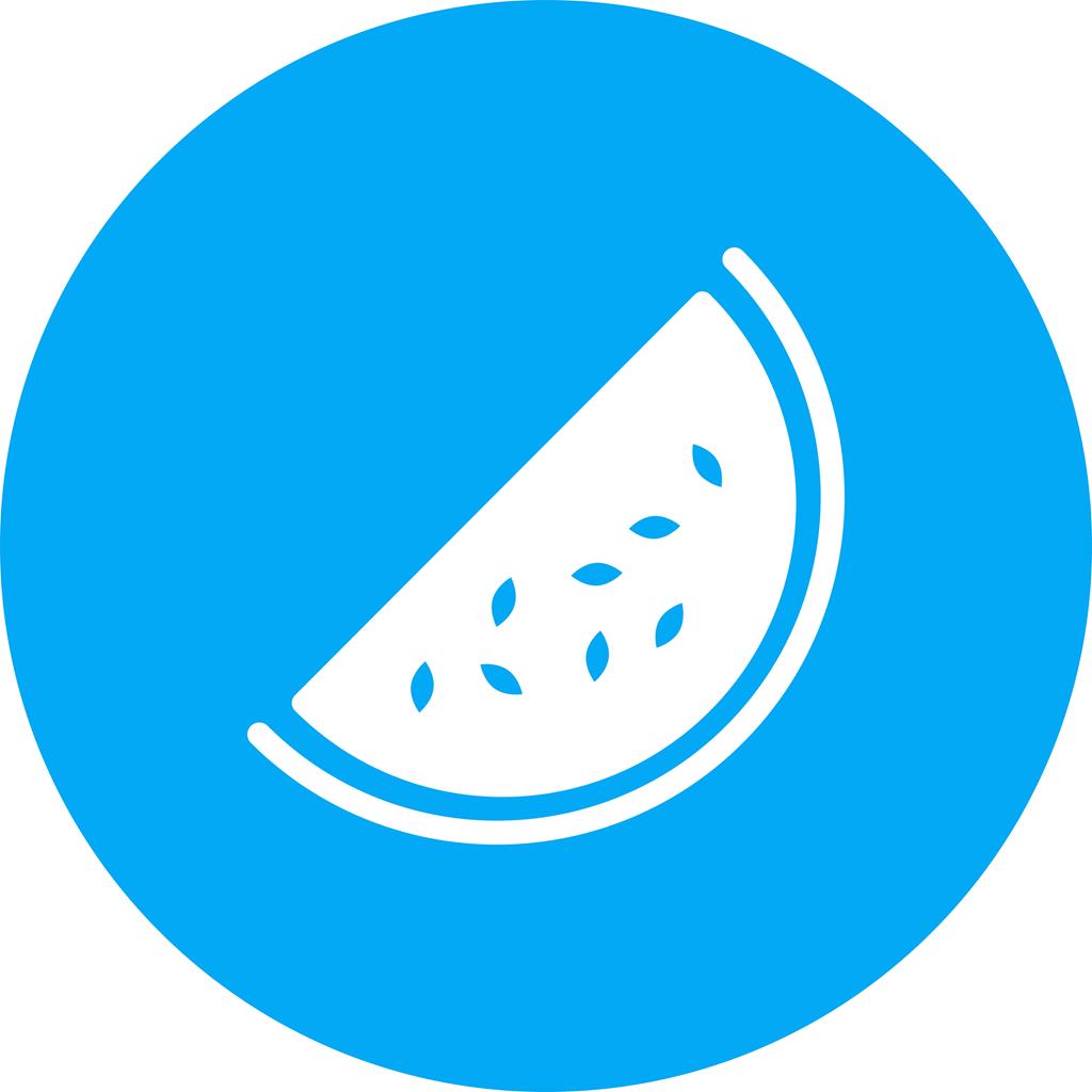 Watermelon slice Flat Round Icon - IconBunny