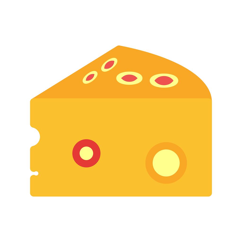 Cheese Flat Multicolor Icon - IconBunny