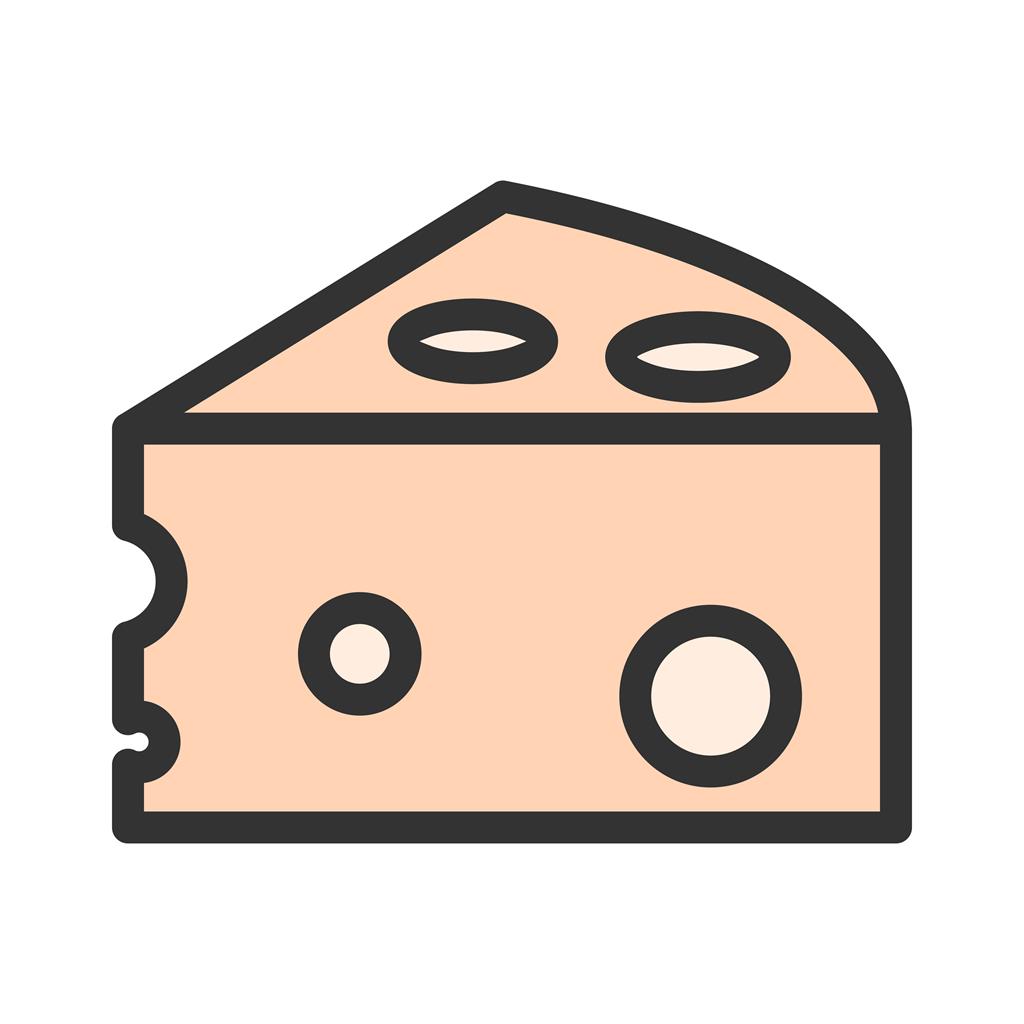 Cheese Line Filled Icon - IconBunny