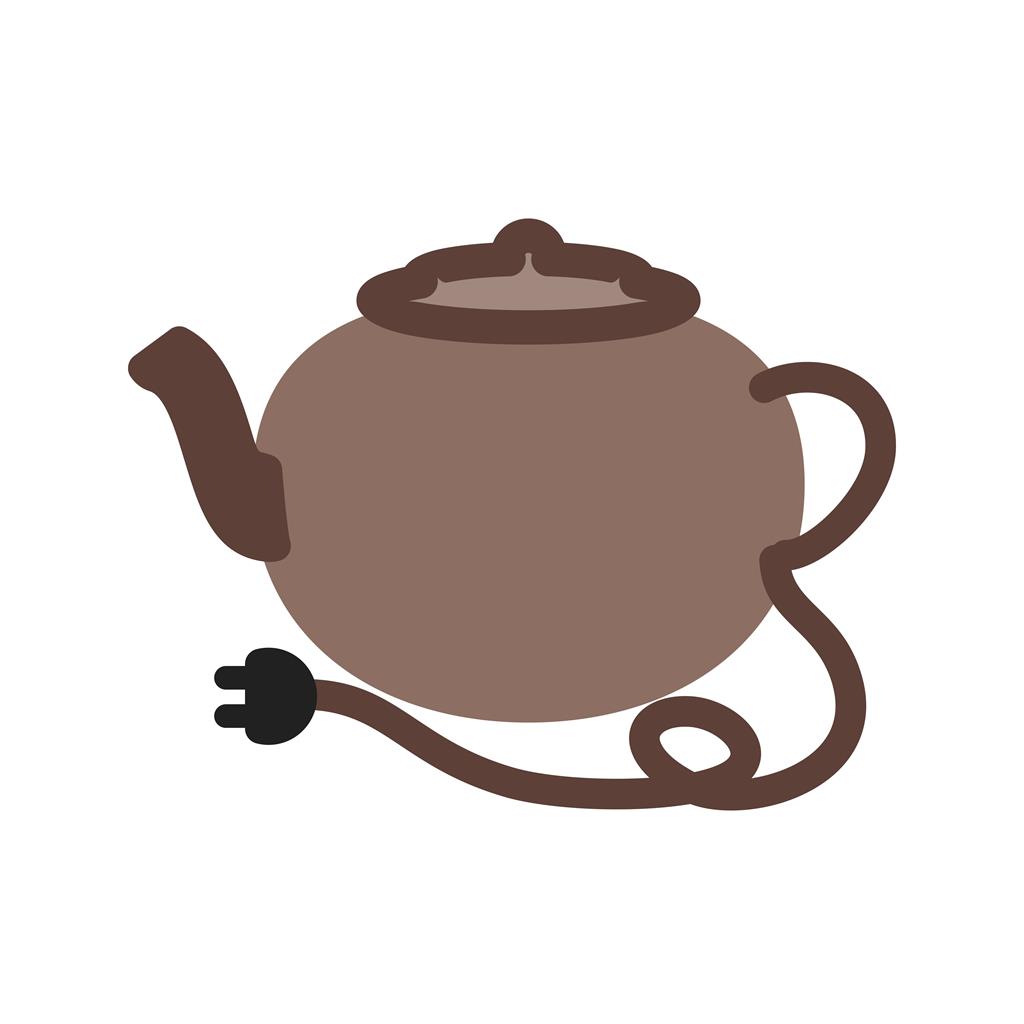 Tea kettle Flat Multicolor Icon - IconBunny