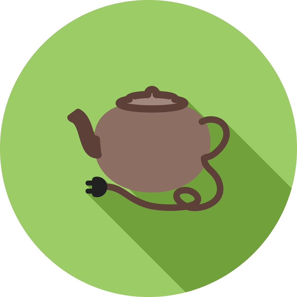 Tea kettle Flat Shadowed Icon - IconBunny
