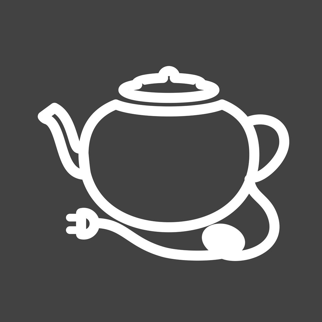 Tea kettle Line Inverted Icon - IconBunny