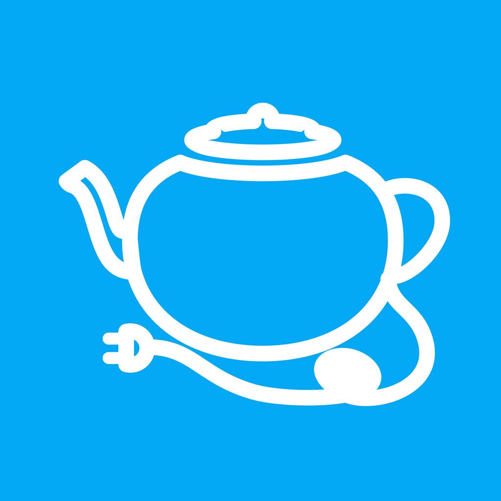 Tea kettle Line Multicolor B/G Icon - IconBunny