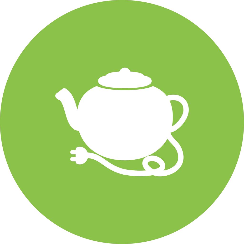 Tea kettle Flat Round Icon - IconBunny