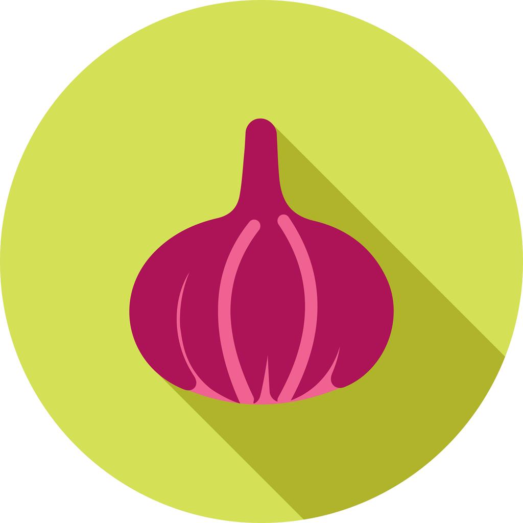 Onion Flat Shadowed Icon - IconBunny