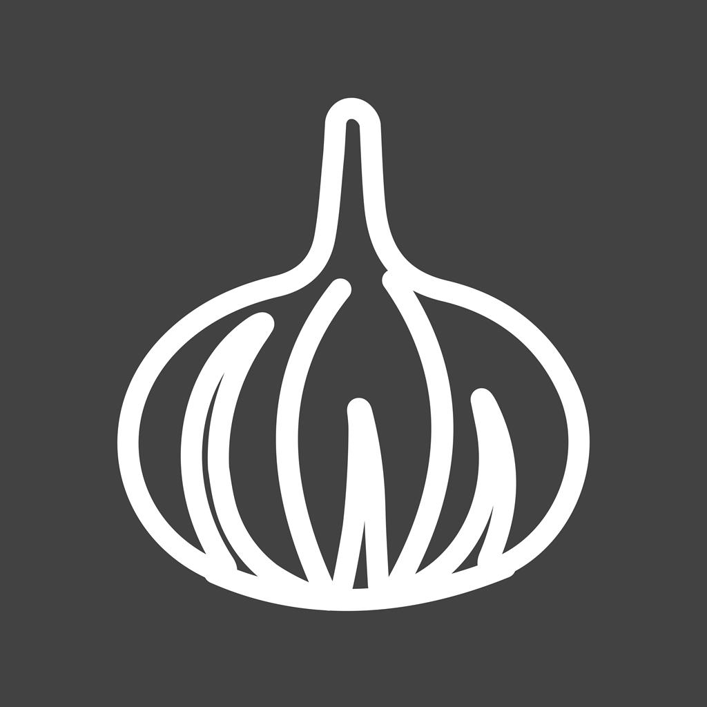Onion Line Inverted Icon - IconBunny