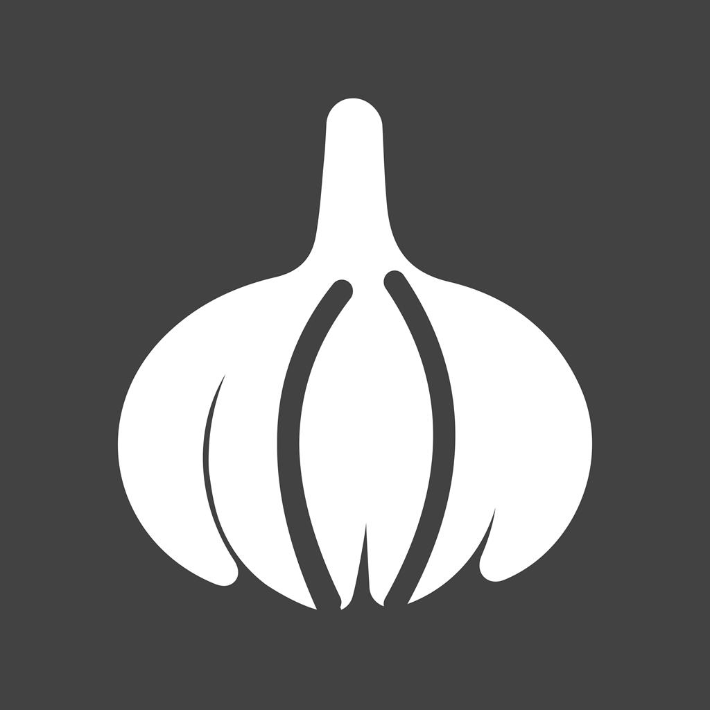 Onion Glyph Inverted Icon - IconBunny