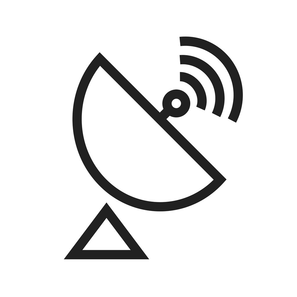 Satellite Dish Line Icon - IconBunny