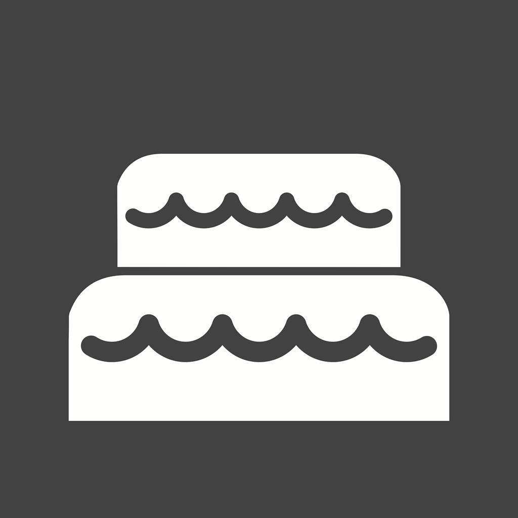 Mouse cake Glyph Inverted Icon - IconBunny