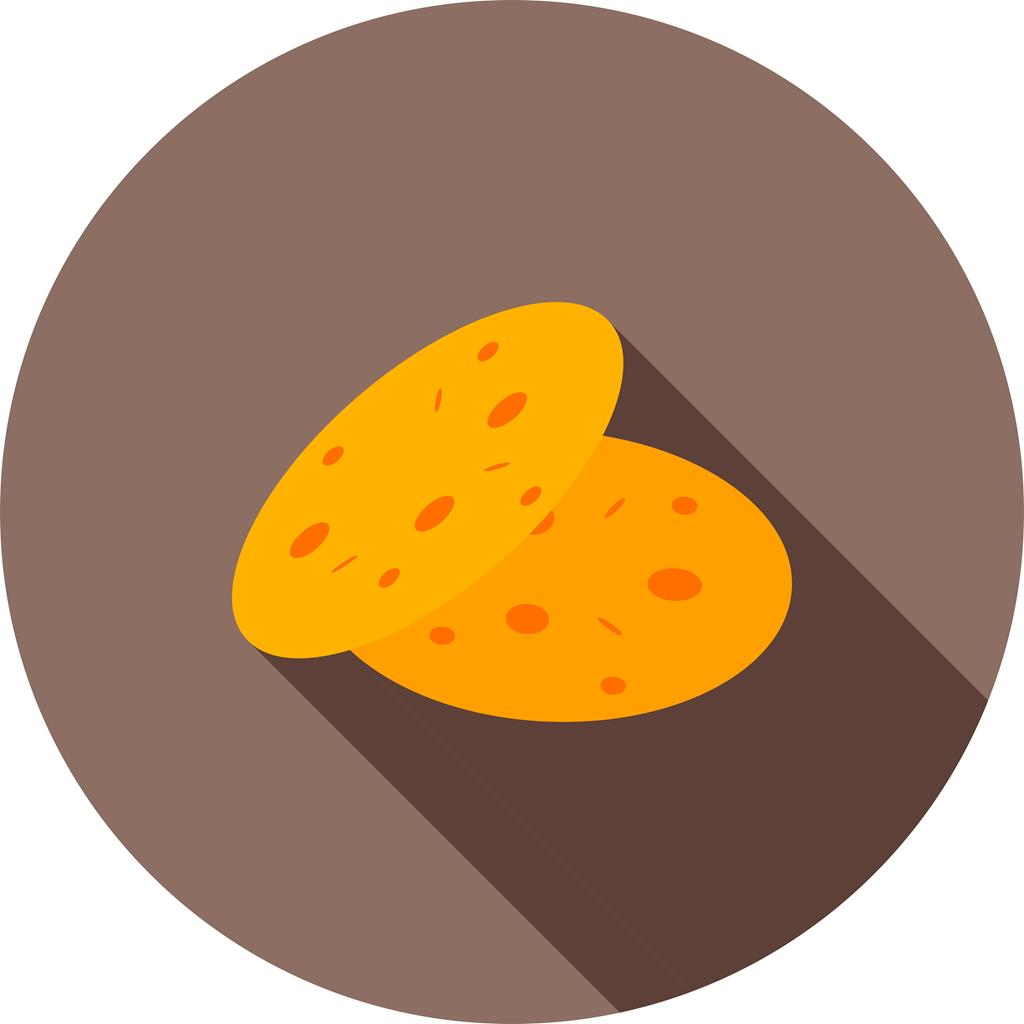 Cookies Flat Shadowed Icon - IconBunny
