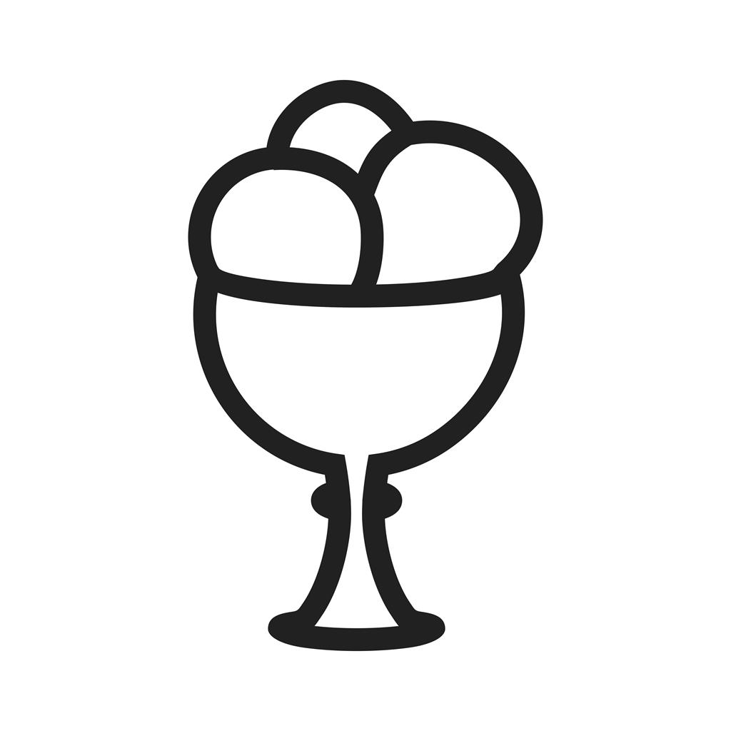 Icecream goblet Line Icon - IconBunny