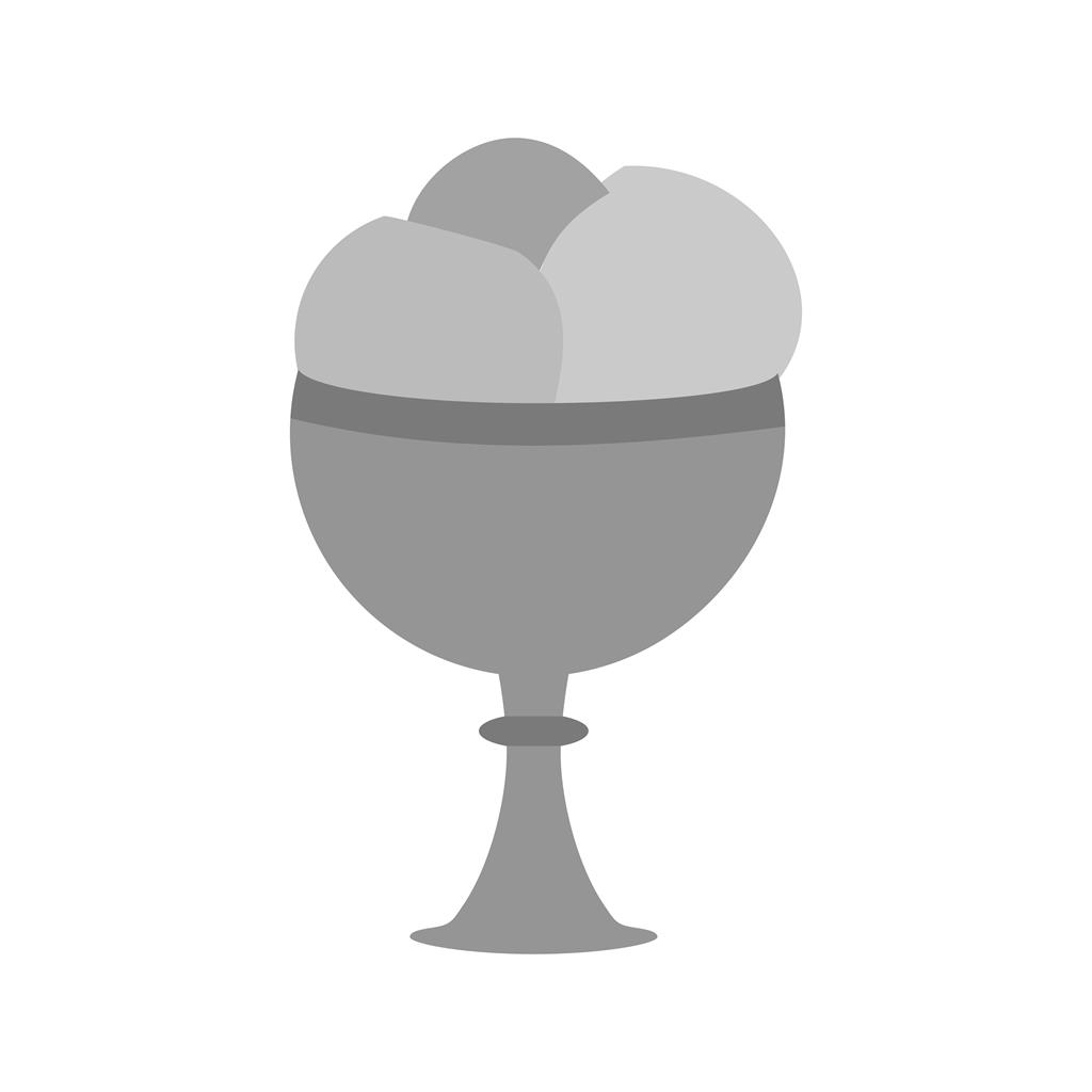 Icecream goblet Greyscale Icon - IconBunny