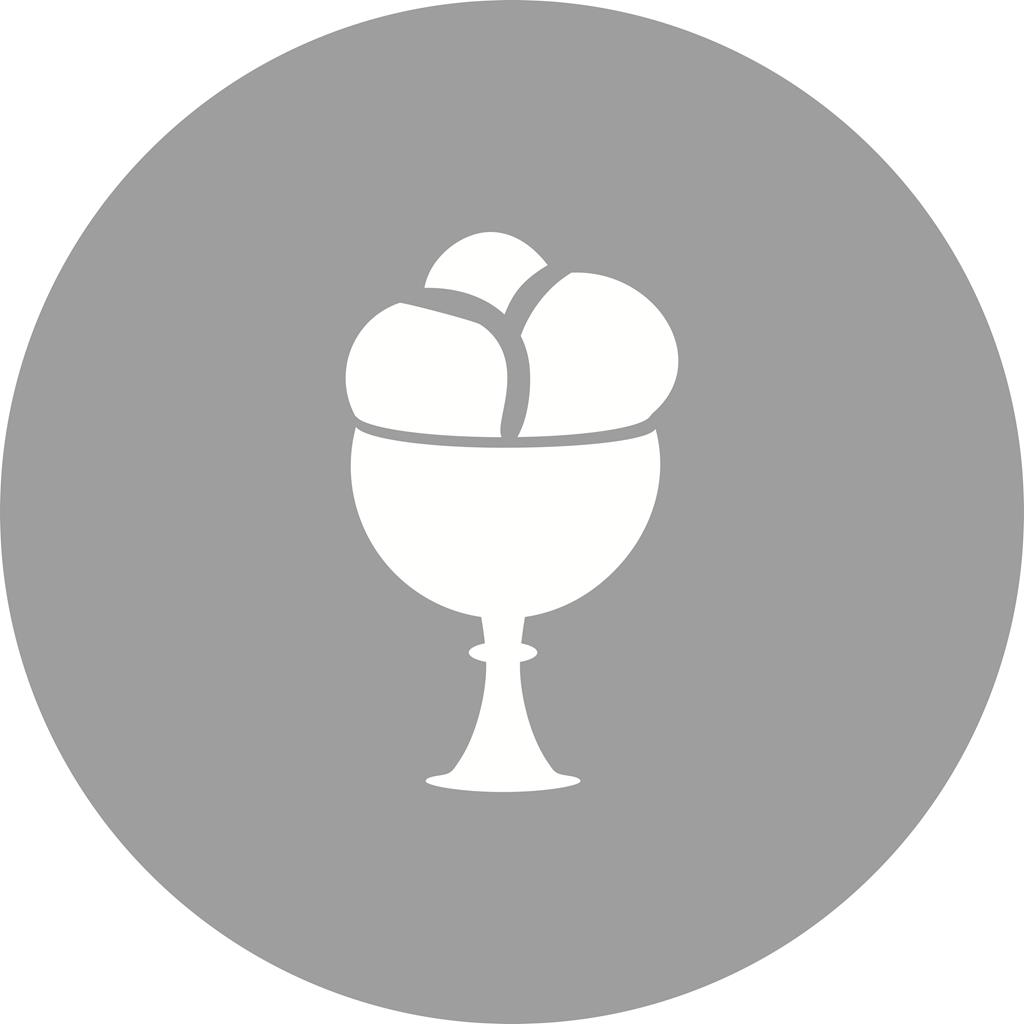 Icecream goblet Flat Round Icon - IconBunny