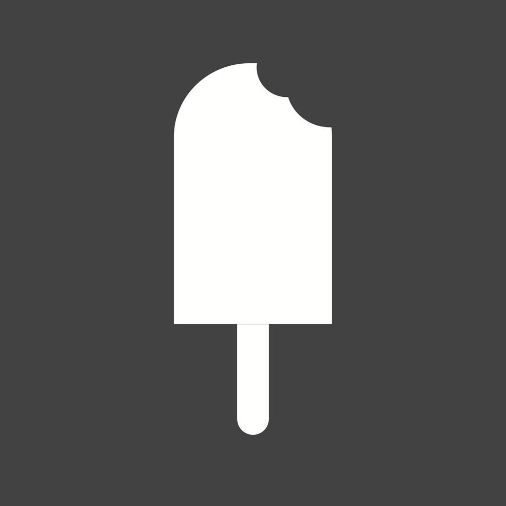 Ice lolly Glyph Inverted Icon - IconBunny