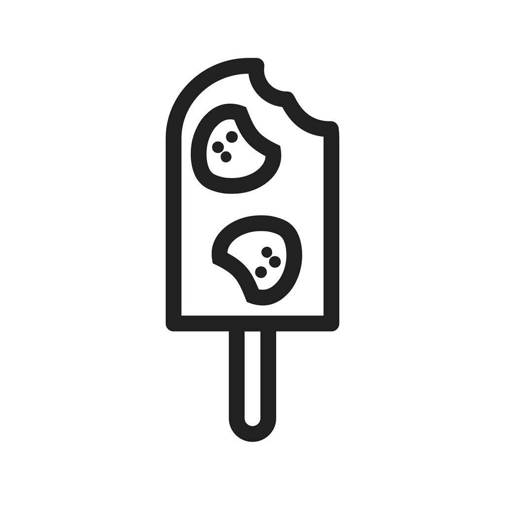 Stawberry ice lolly Line Icon - IconBunny