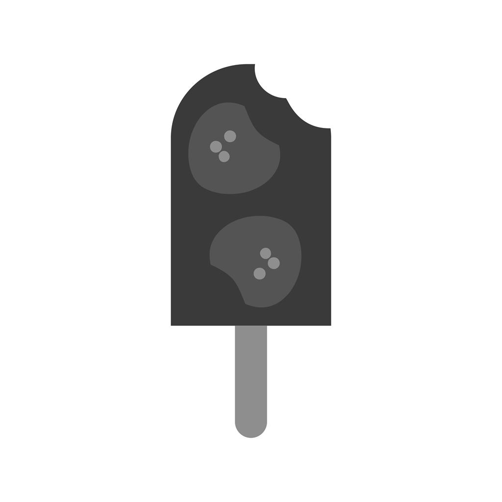 Stawberry ice lolly Greyscale Icon - IconBunny