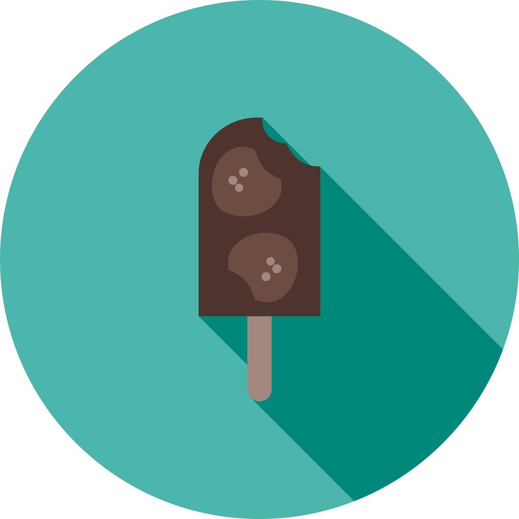 Stawberry ice lolly Flat Shadowed Icon - IconBunny