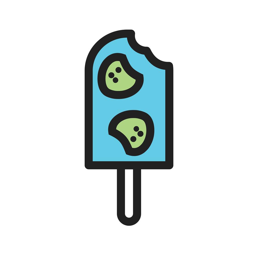 Stawberry ice lolly Line Filled Icon - IconBunny