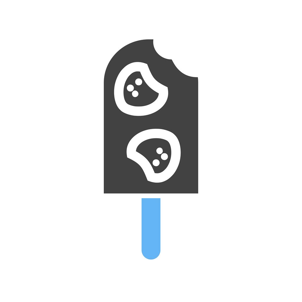 Stawberry ice lolly Blue Black Icon - IconBunny