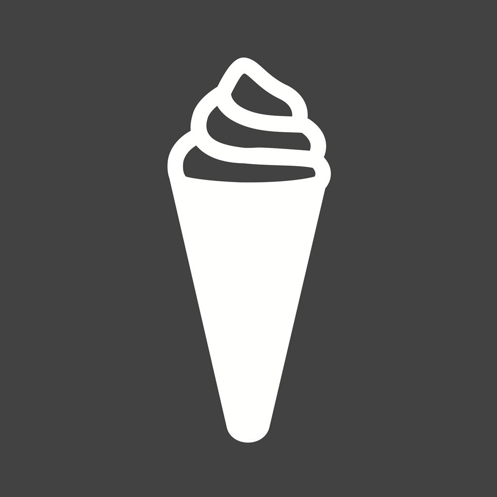 Cone I Glyph Inverted Icon - IconBunny