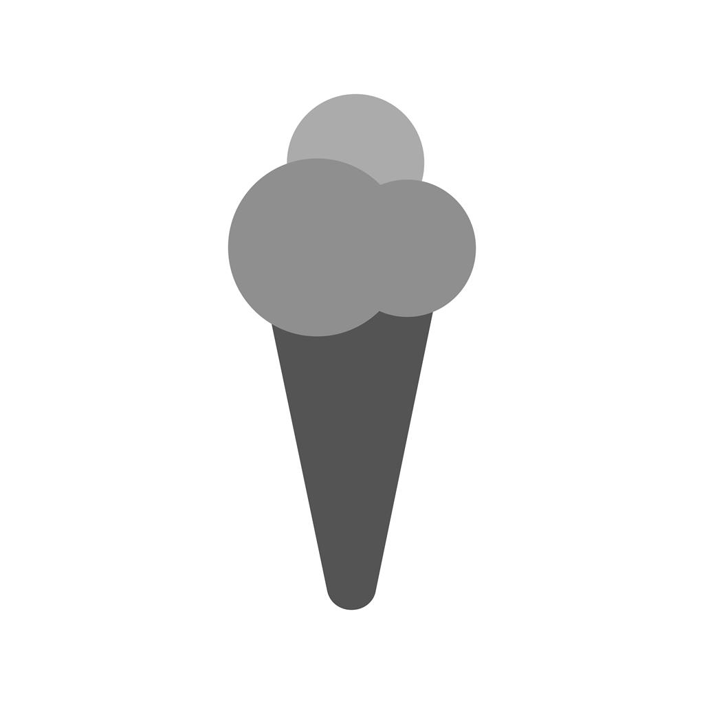 Cone II Greyscale Icon - IconBunny