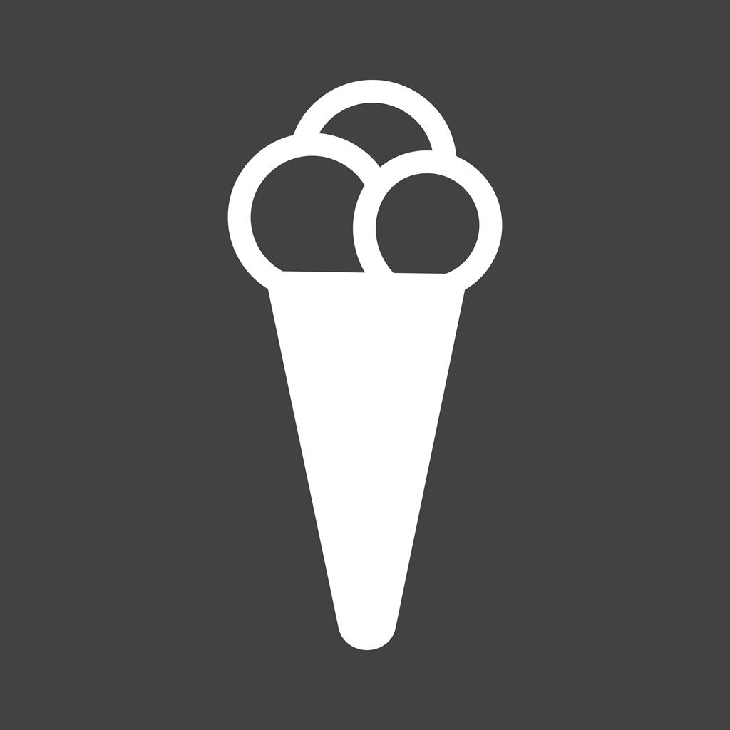 Cone II Glyph Inverted Icon - IconBunny