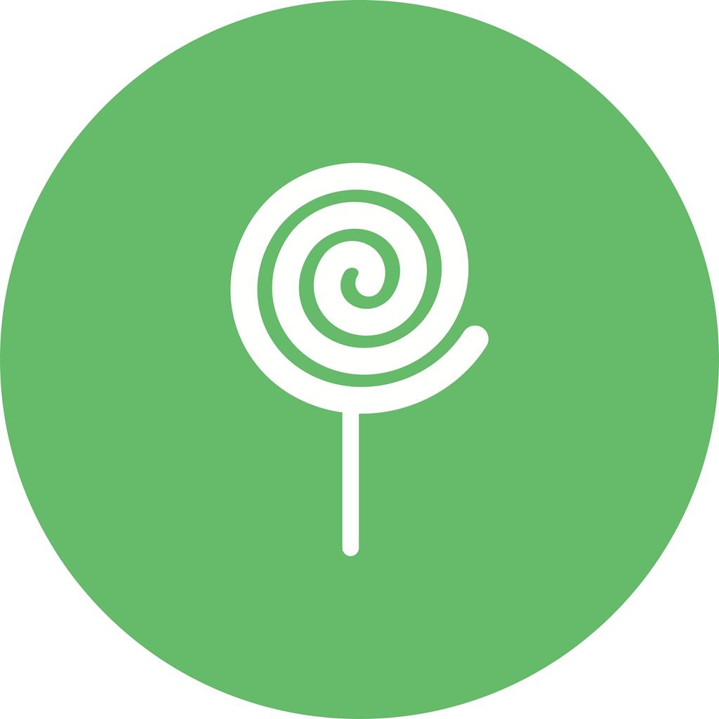 Candy Stick I Flat Round Icon - IconBunny