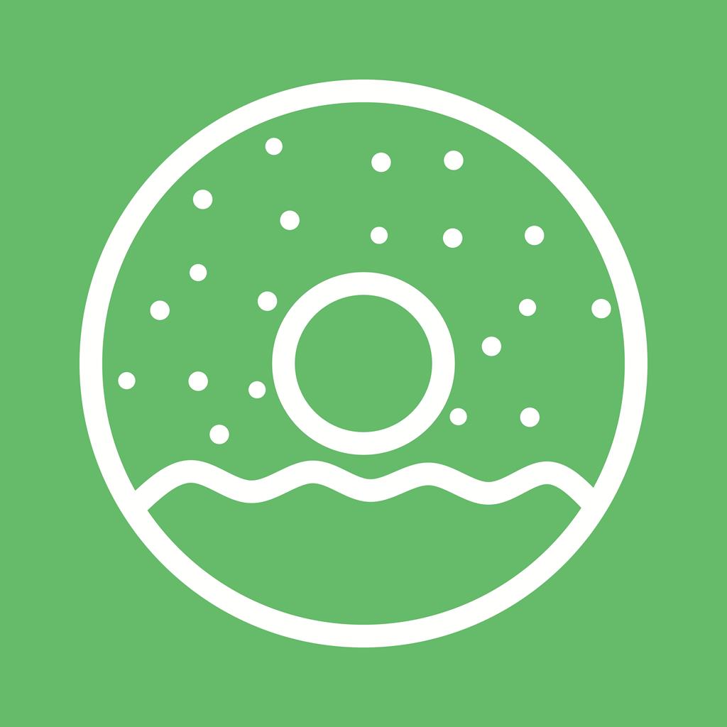 Doughnut sprinkled Line Multicolor B/G Icon - IconBunny