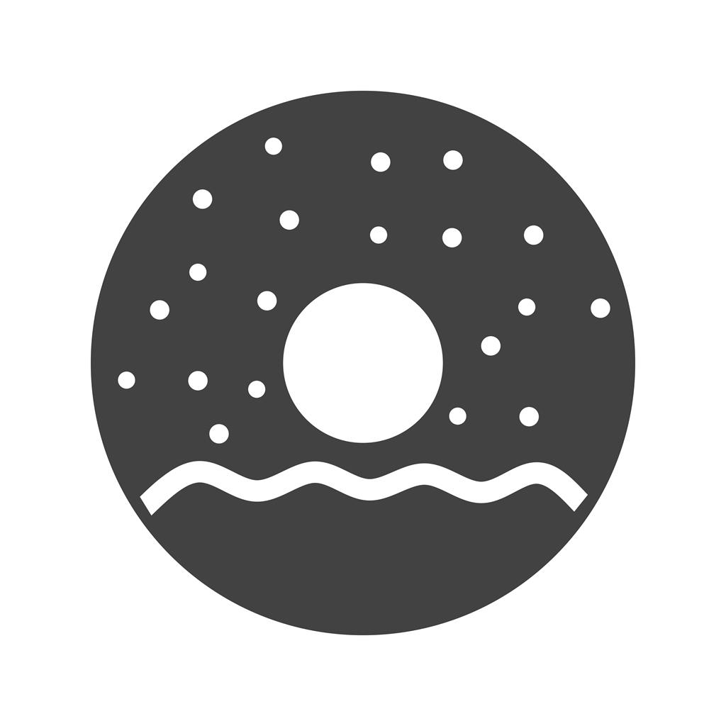 Doughnut sprinkled Glyph Icon - IconBunny