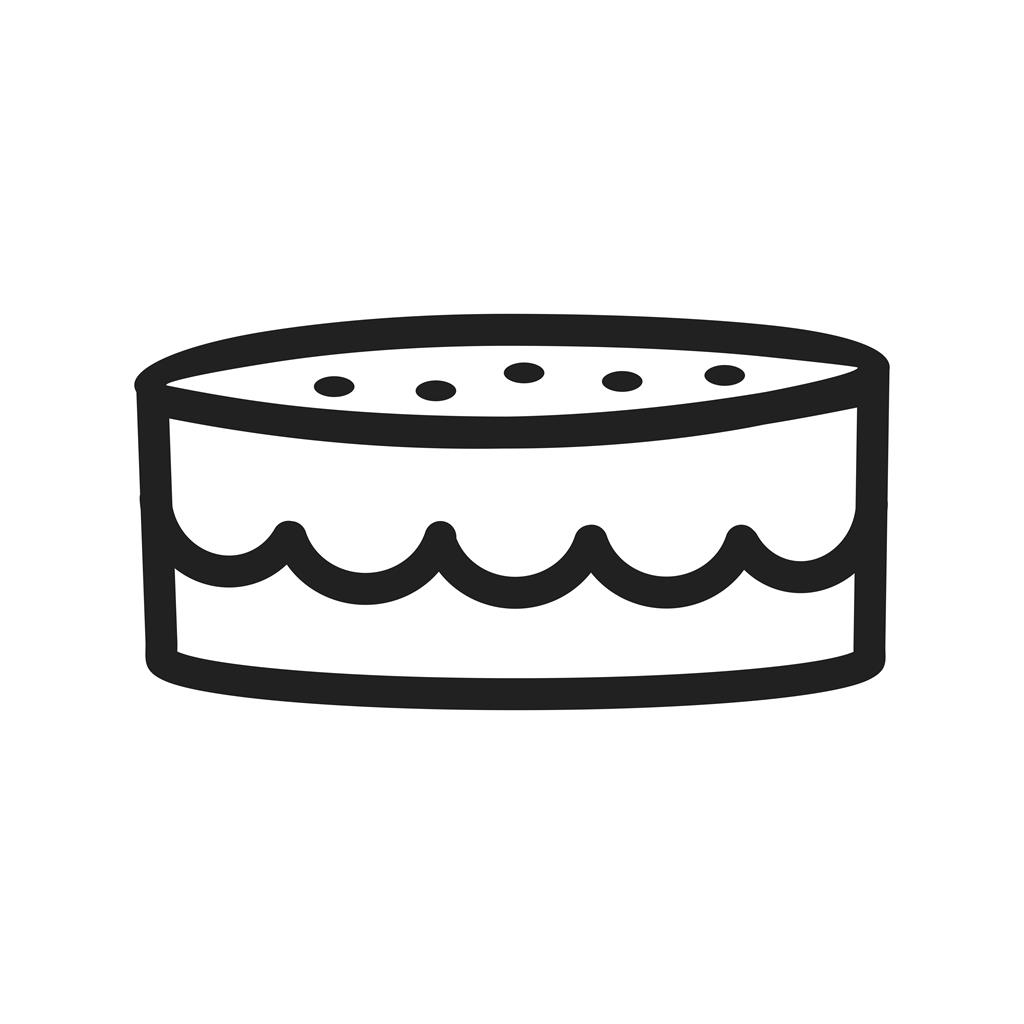 Cake small Line Icon - IconBunny