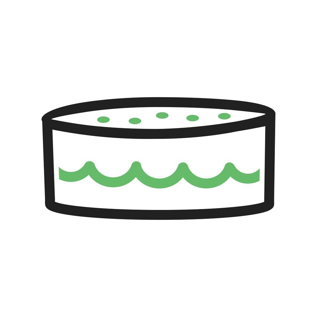 Cake small Line Green Black Icon - IconBunny