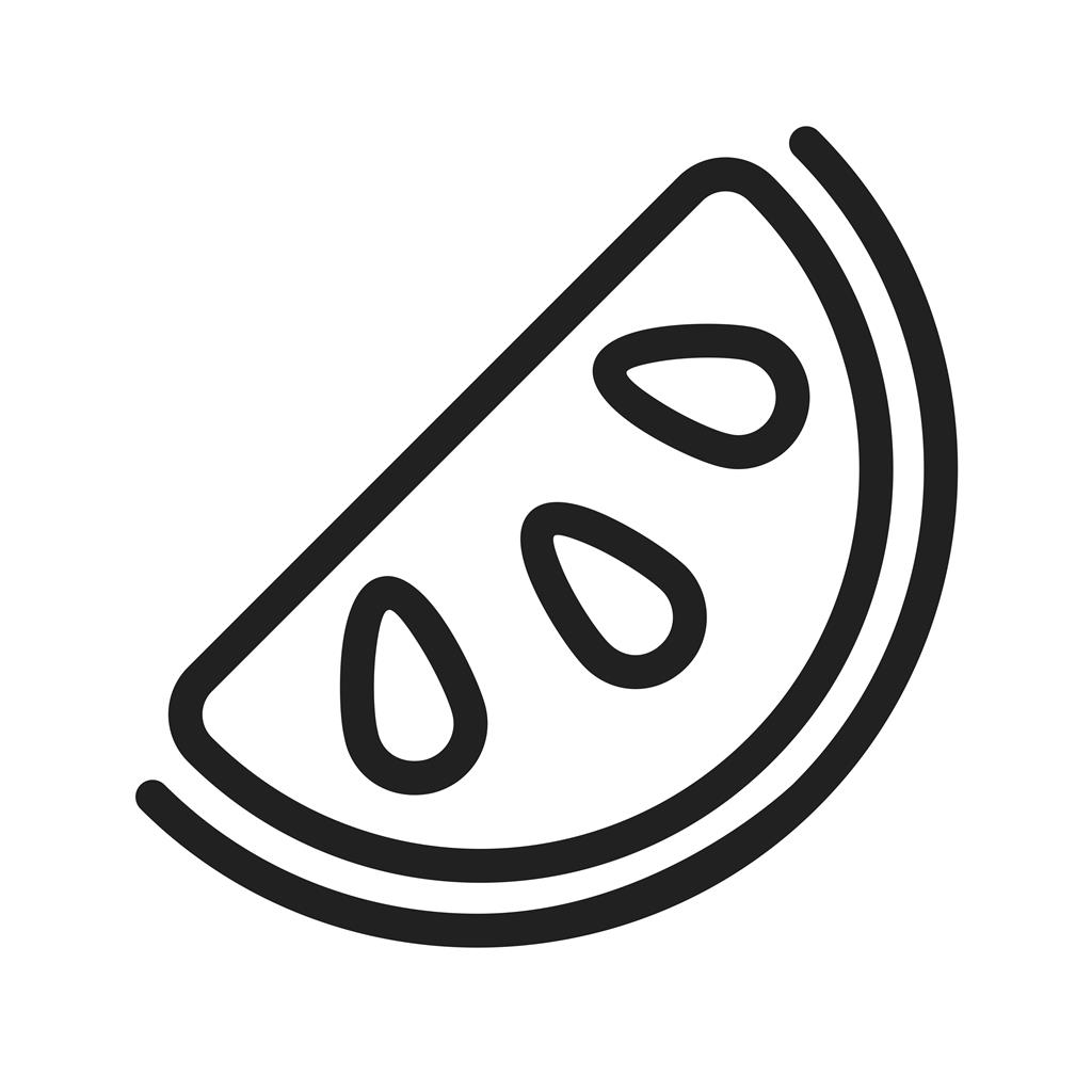 Orange slice Line Icon - IconBunny