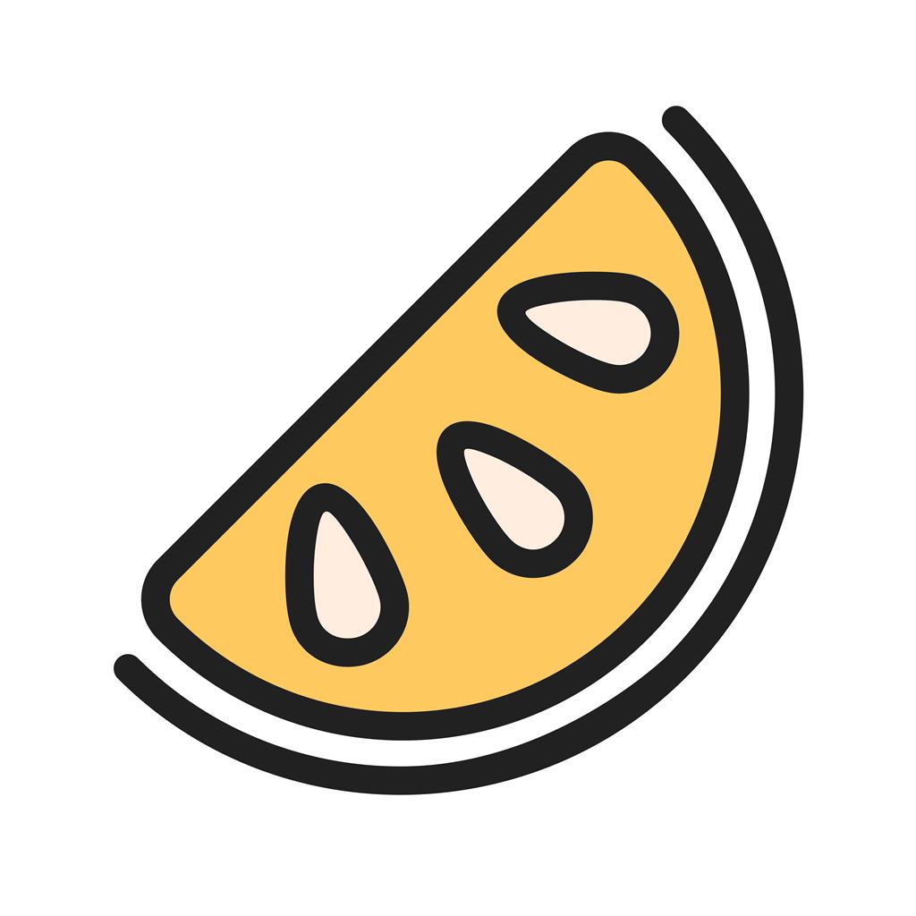 Orange slice Line Filled Icon - IconBunny