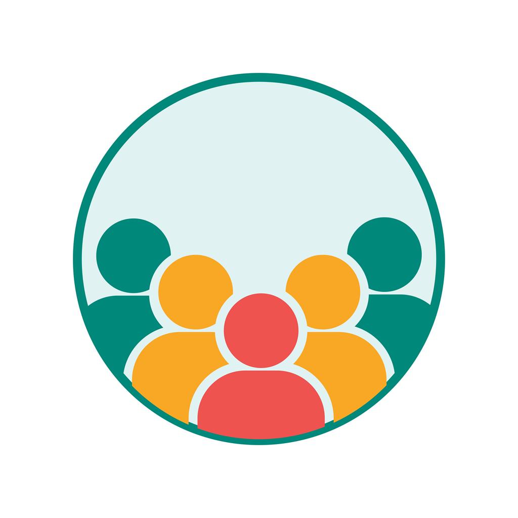 User Groups Flat Multicolor Icon - IconBunny