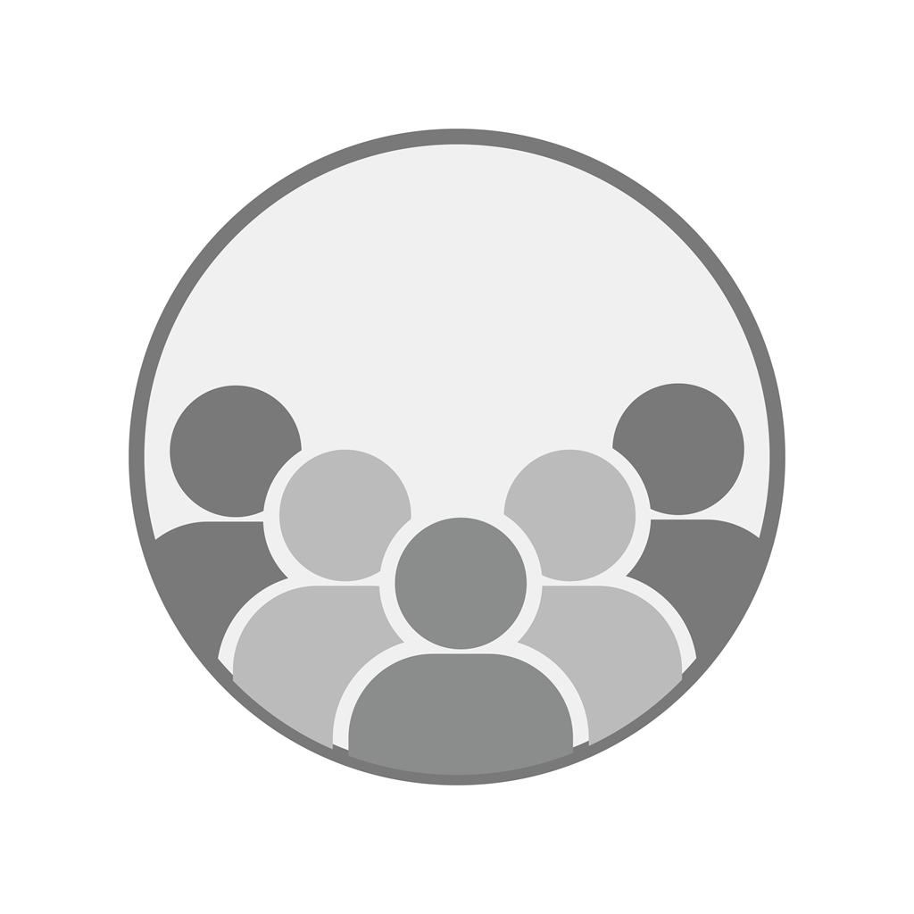 User Groups Greyscale Icon - IconBunny