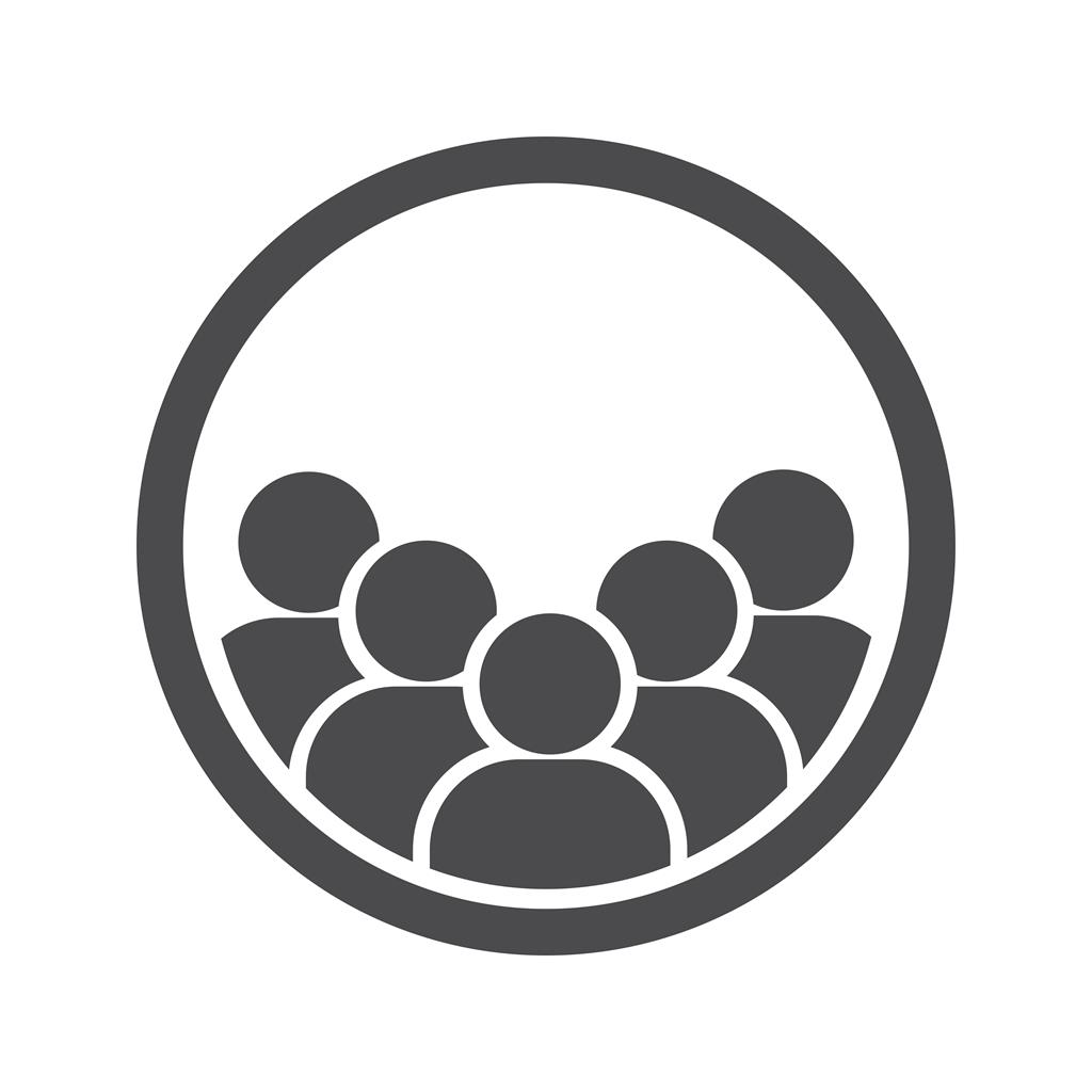 User Groups Glyph Icon - IconBunny