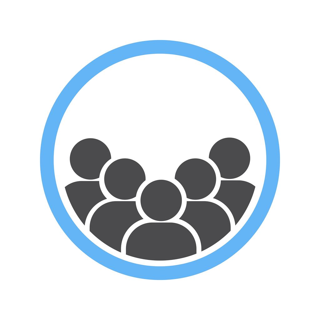 User Groups Blue Black Icon - IconBunny