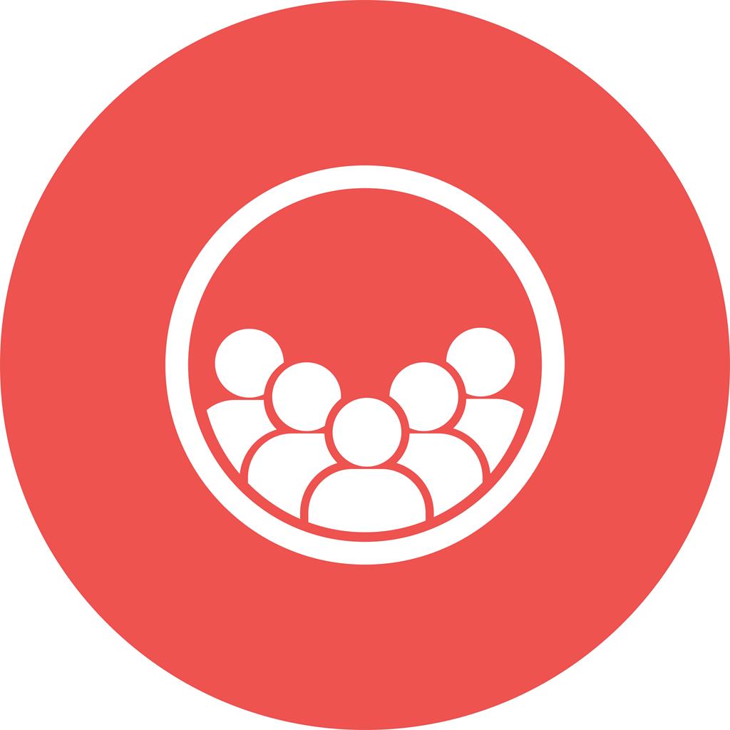User Groups Flat Round Icon - IconBunny
