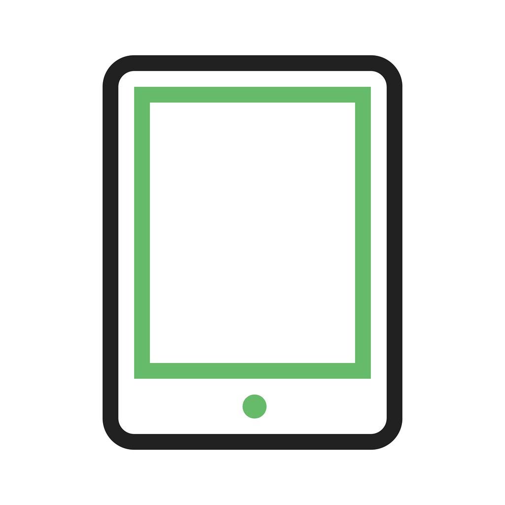 Tablets Line Green Black Icon - IconBunny