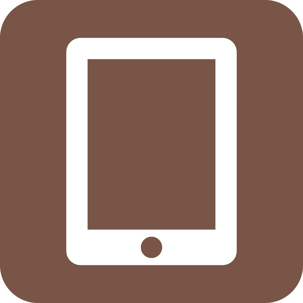 Tablets Flat Round Corner Icon - IconBunny