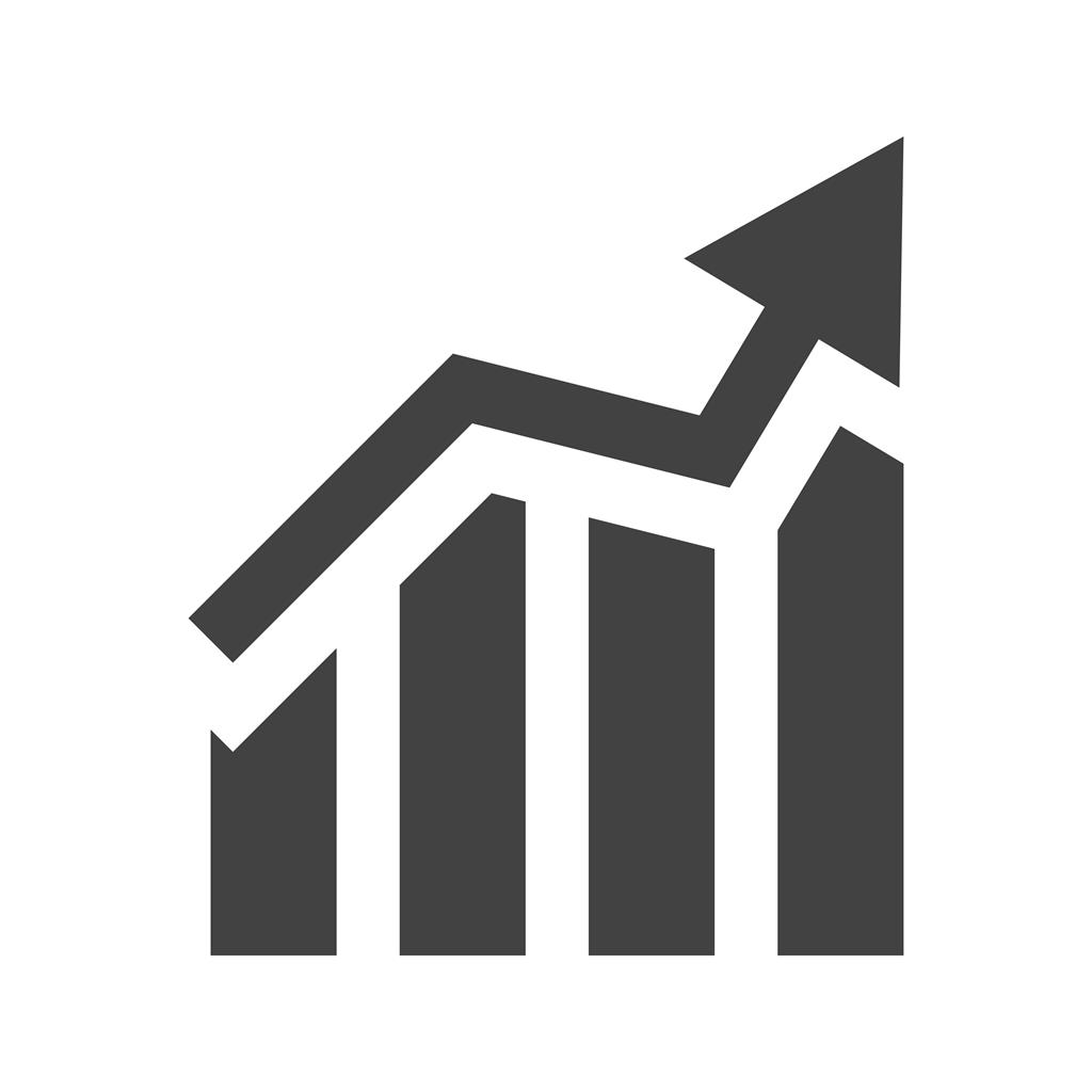 Stats Glyph Icon - IconBunny