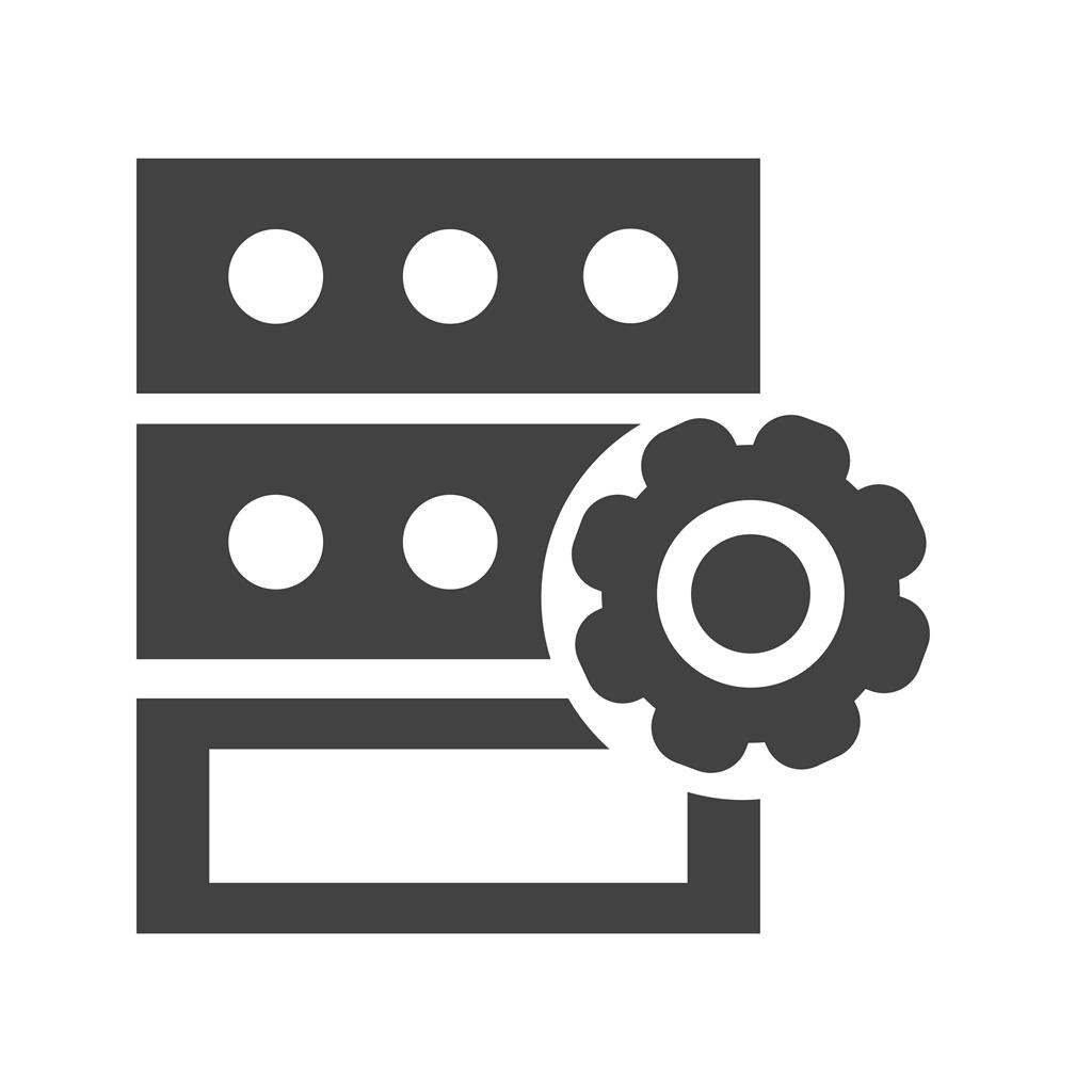 Manage Data Glyph Icon - IconBunny