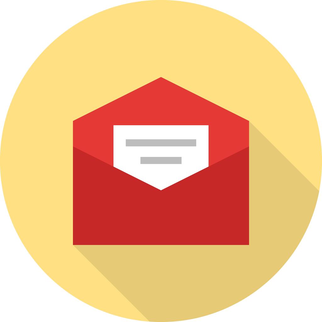 Mail Flat Shadowed Icon - IconBunny
