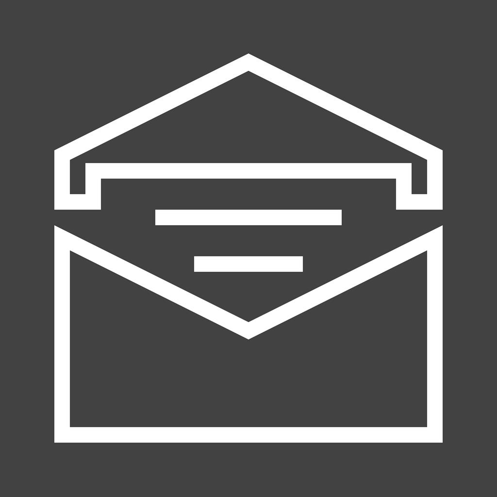 Mail Line Inverted Icon - IconBunny