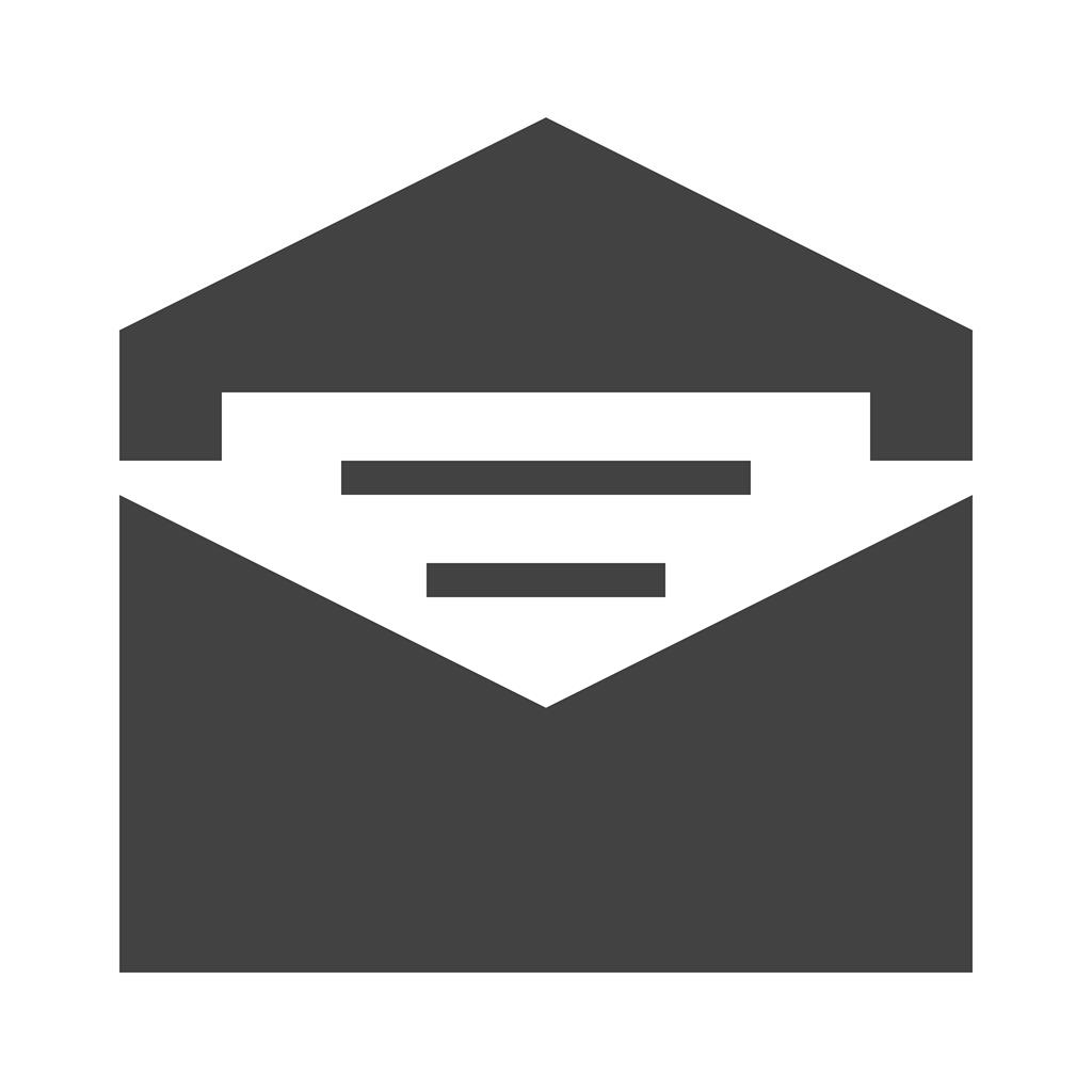 Mail Glyph Icon - IconBunny