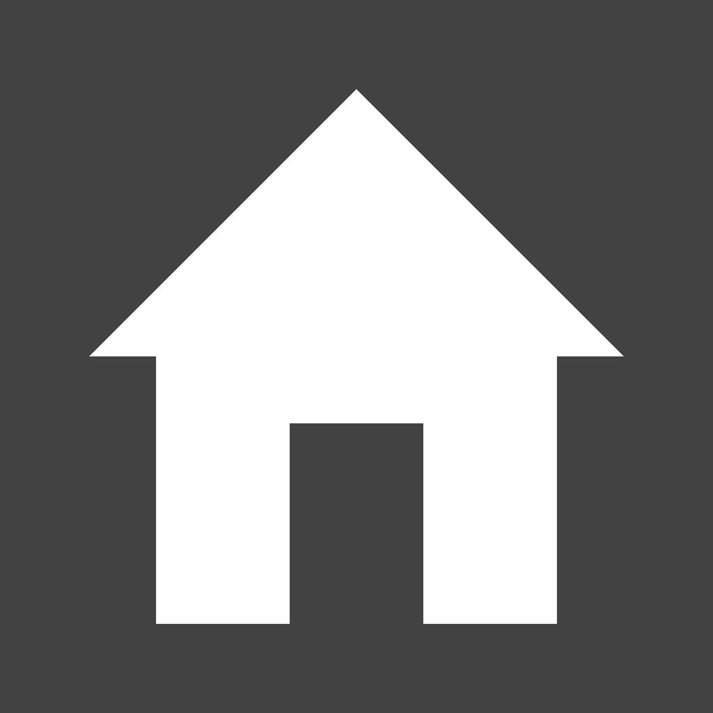 Home Glyph Inverted Icon - IconBunny